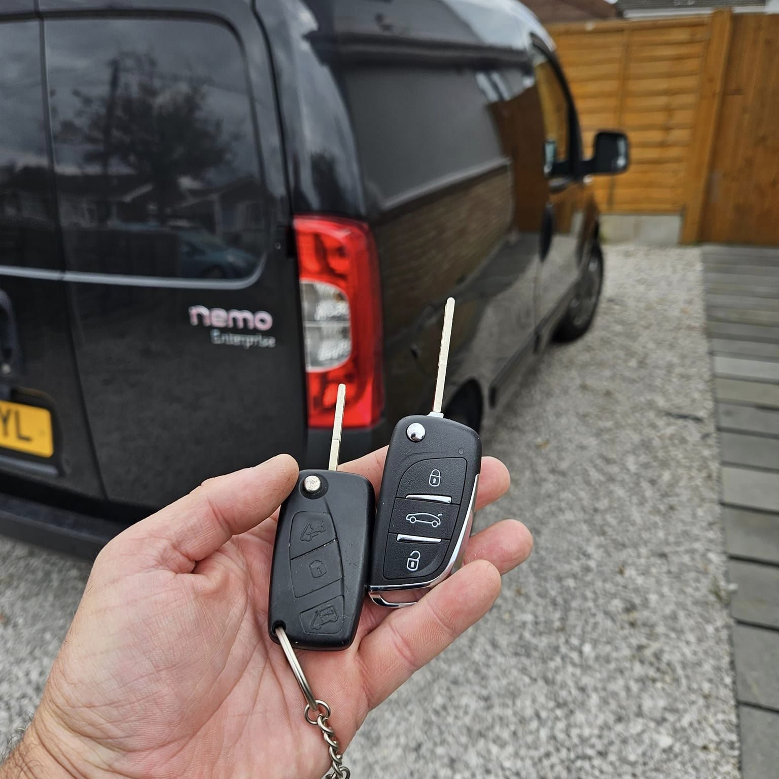 New key fob replacement for van